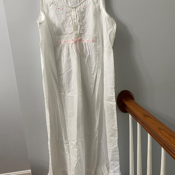 Erica Taylor Intimates 100% cotton Sleeveless Sleep Gown size L - Picture 4 of 7
